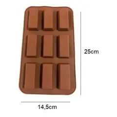 GENERICO - Molde de Silicona para Chocolate y Barritas de Cereal 8 Piezas