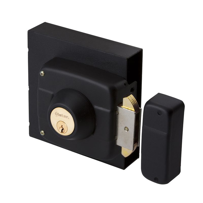 ODIS - Cerradura Sobreponer 112 Negra Corredera con Caja Oister