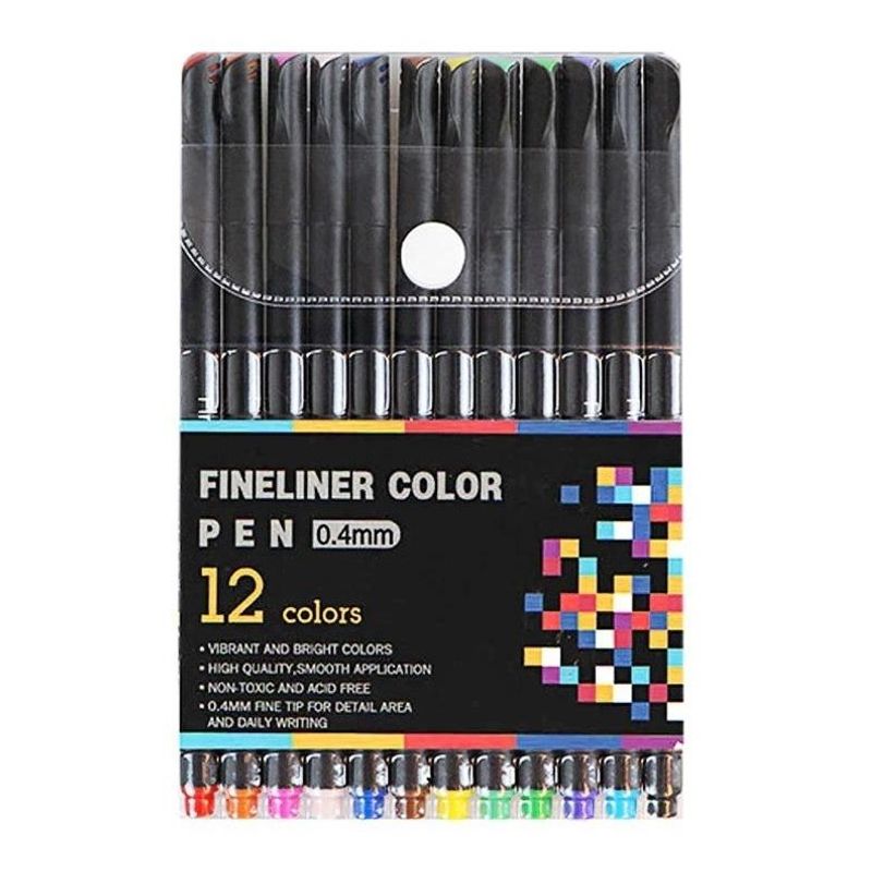 GENERICO - Lápices de Punta Fina 04mm en 12 Colores Vibrantes