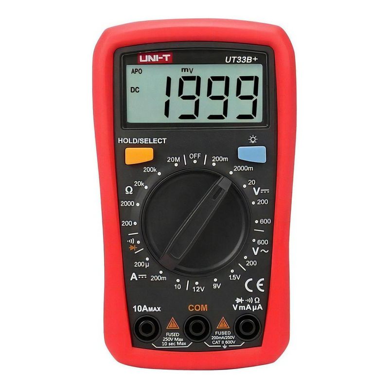 GENERICO - Tester Digital Multifuncional 600V con Corriente de 10A
