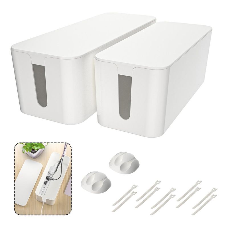 GENERICO - Cajas organizadoras de cables para un hogar ordenado y seguro