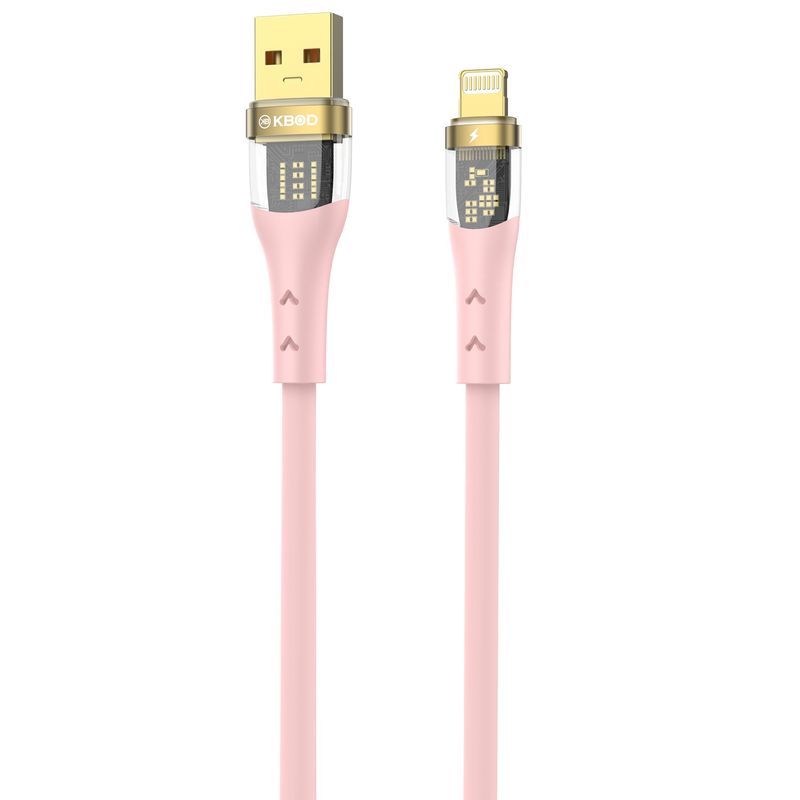 KBOD - Cable Para Carga y Datos Usb Para IP Kbod Cbo75 1 Metro 12W Rosa