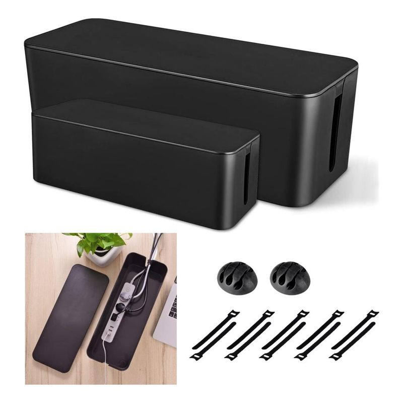 GENERICO - Kit Organizador de Cables Escritorio con Clips y Bridas