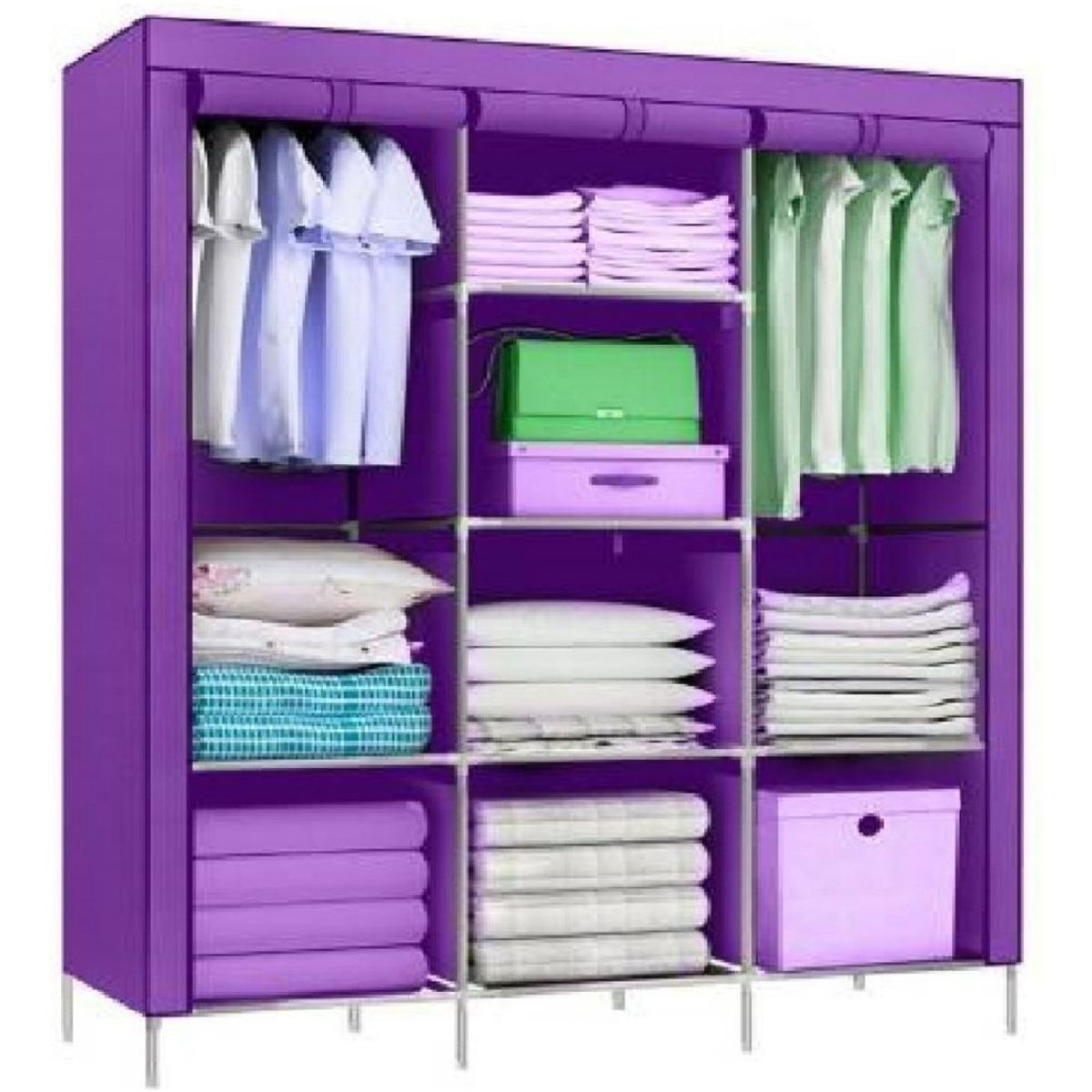 GENERICO - Armario Plegable Organizador de Ropa para Hogar y Niños