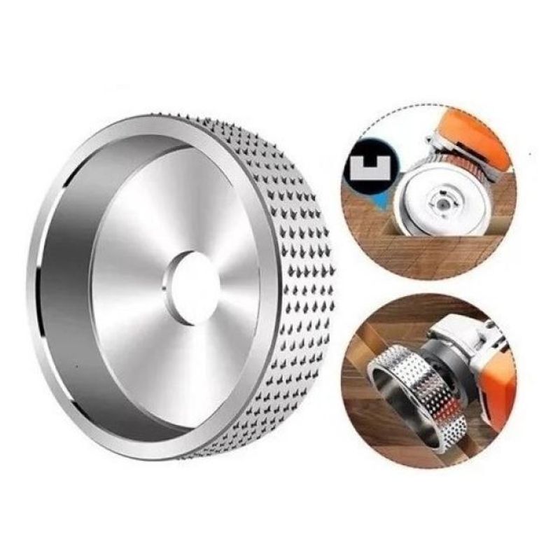 GENERICO - Disco Abrasivo de Desbaste para Madera 75mm Plata 22mm