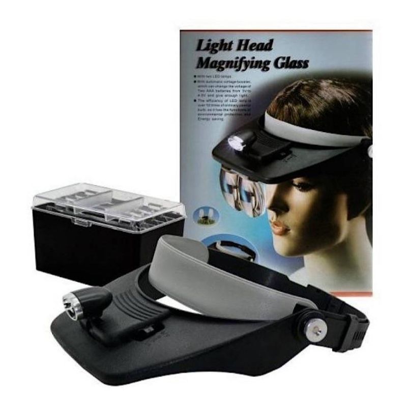 GENERICO - Lupa Visera Multifuncional con Luz LED y Lentes Intercambiables