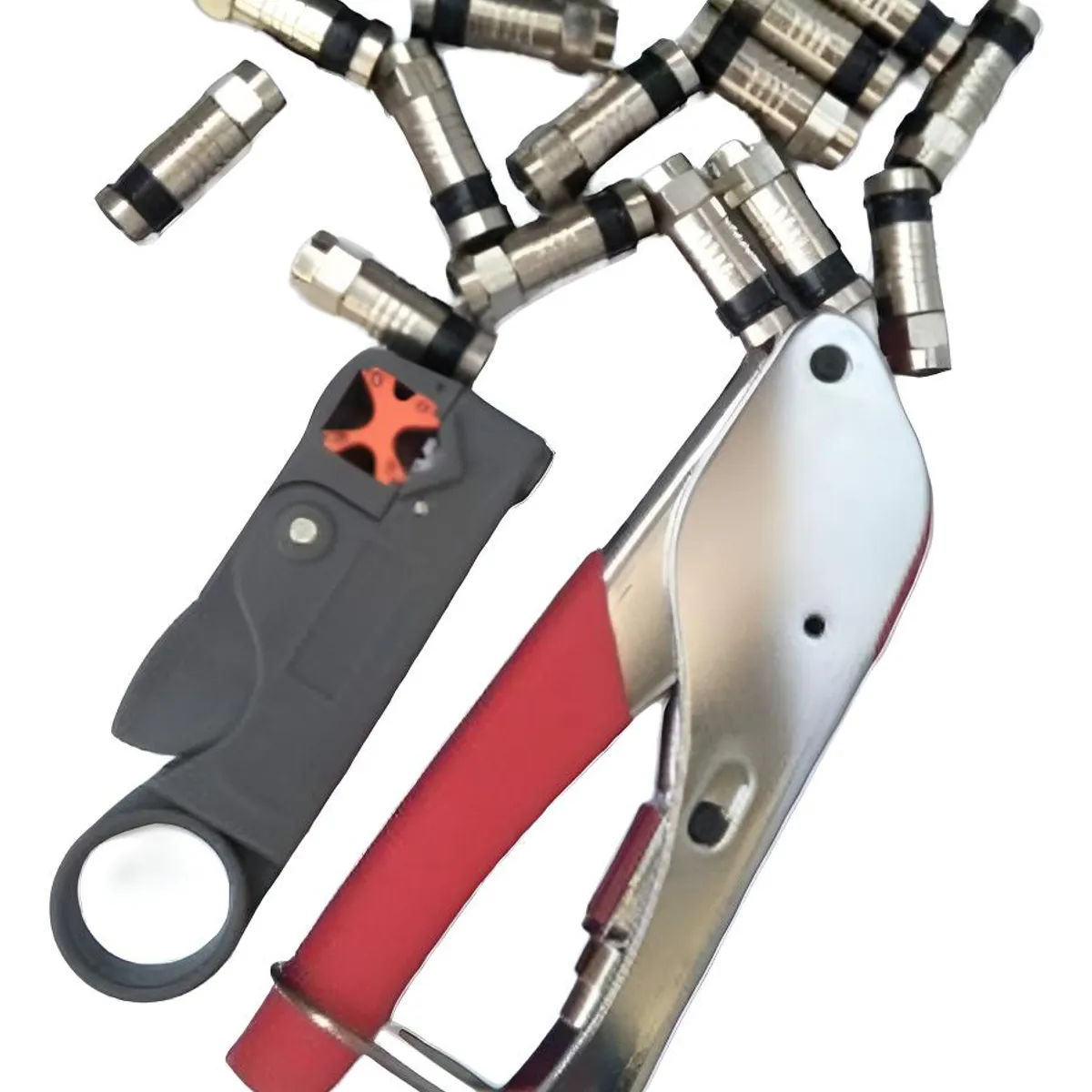 GENERICO - Kit Completo Alicate y Crimpadora para Cable Coaxial RG6