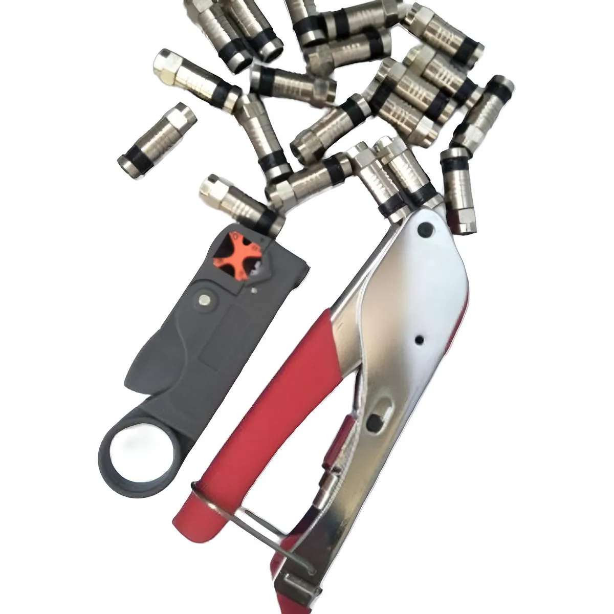 GENERICO - Kit Completo Alicate y Crimpadora para Cable Coaxial RG6