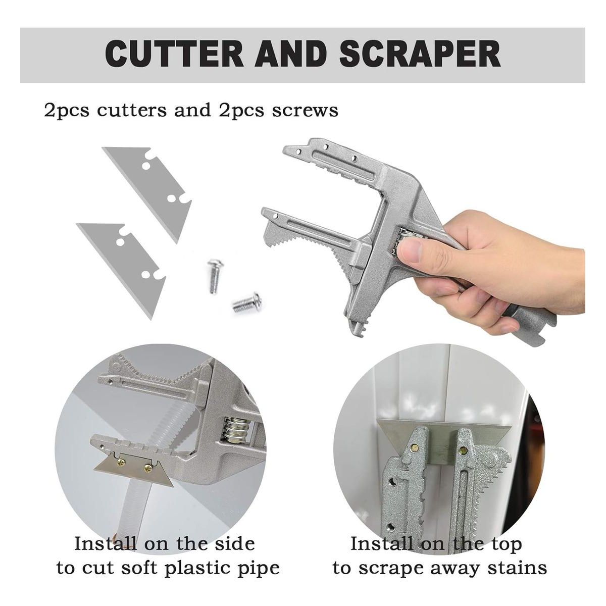 GENERICO - Llave Ajustable 6-75 mm Ideal para Fontanería y Tuberías