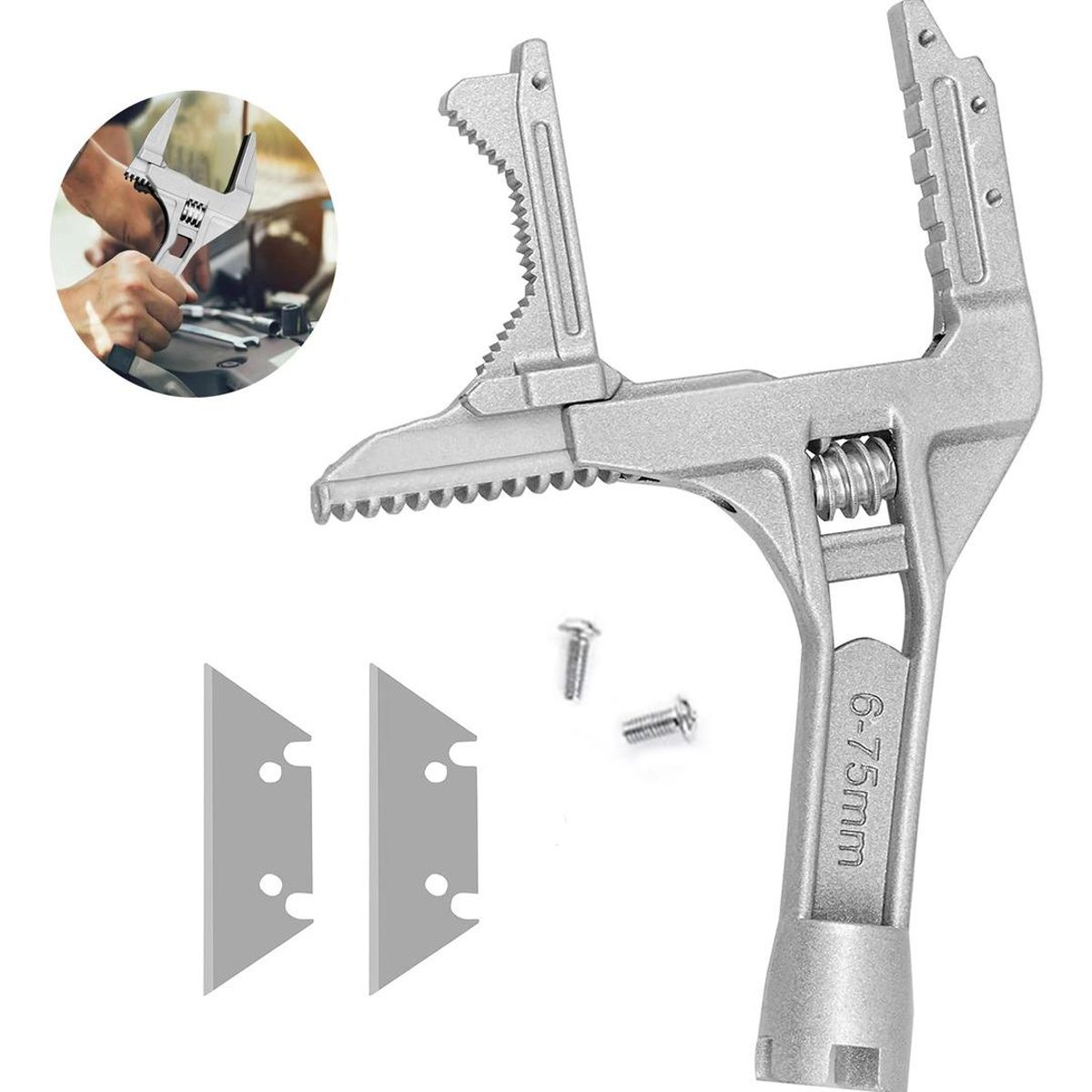 GENERICO - Llave Ajustable 6-75 mm Ideal para Fontanería y Tuberías