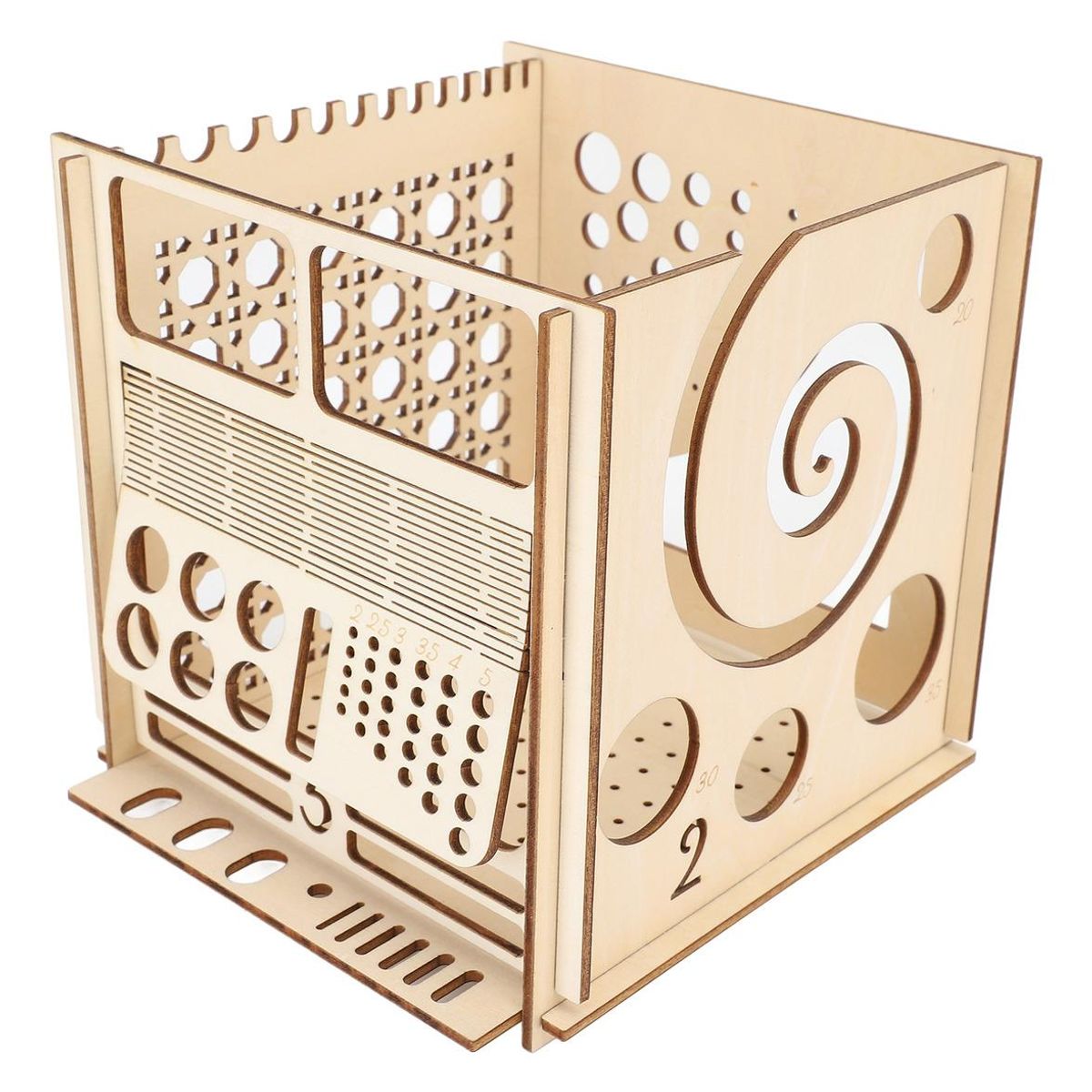 GENERICO - Cuenco de Madera Artesanal para Almacenar Lana y Tejer