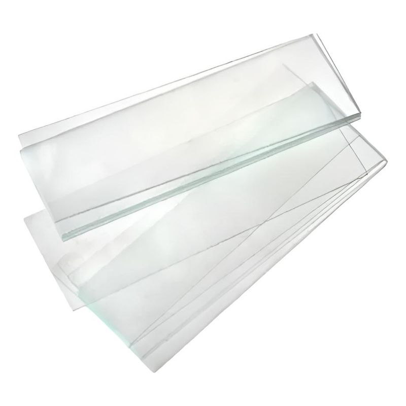 GENERICO - Portaobjetos de vidrio liso con borde esmerilado 25x76mm