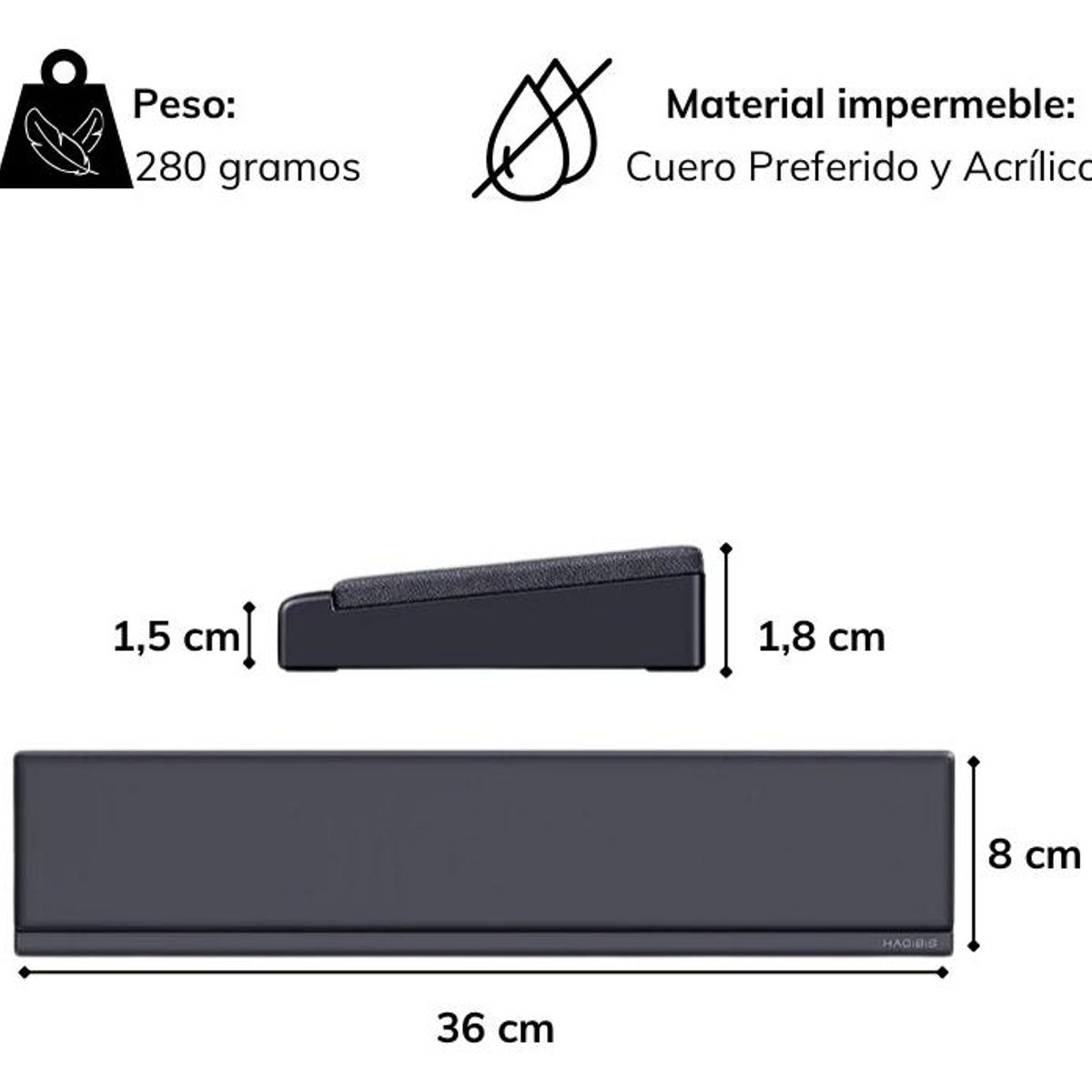 GENERICO - Almohadilla Ergonómica con Almacenamiento para Escritorio