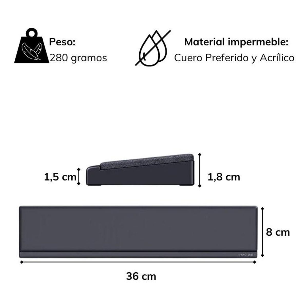GENERICO - Almohadilla Ergonómica con Almacenamiento para Escritorio