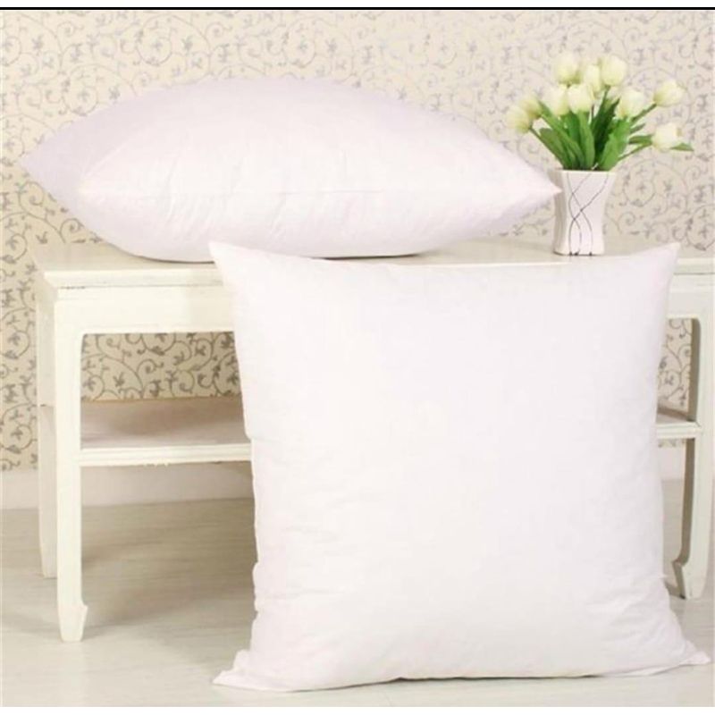 GENERICO - Juego de 4 Cojines Cuadrados Blancos de 45cm Decorativos