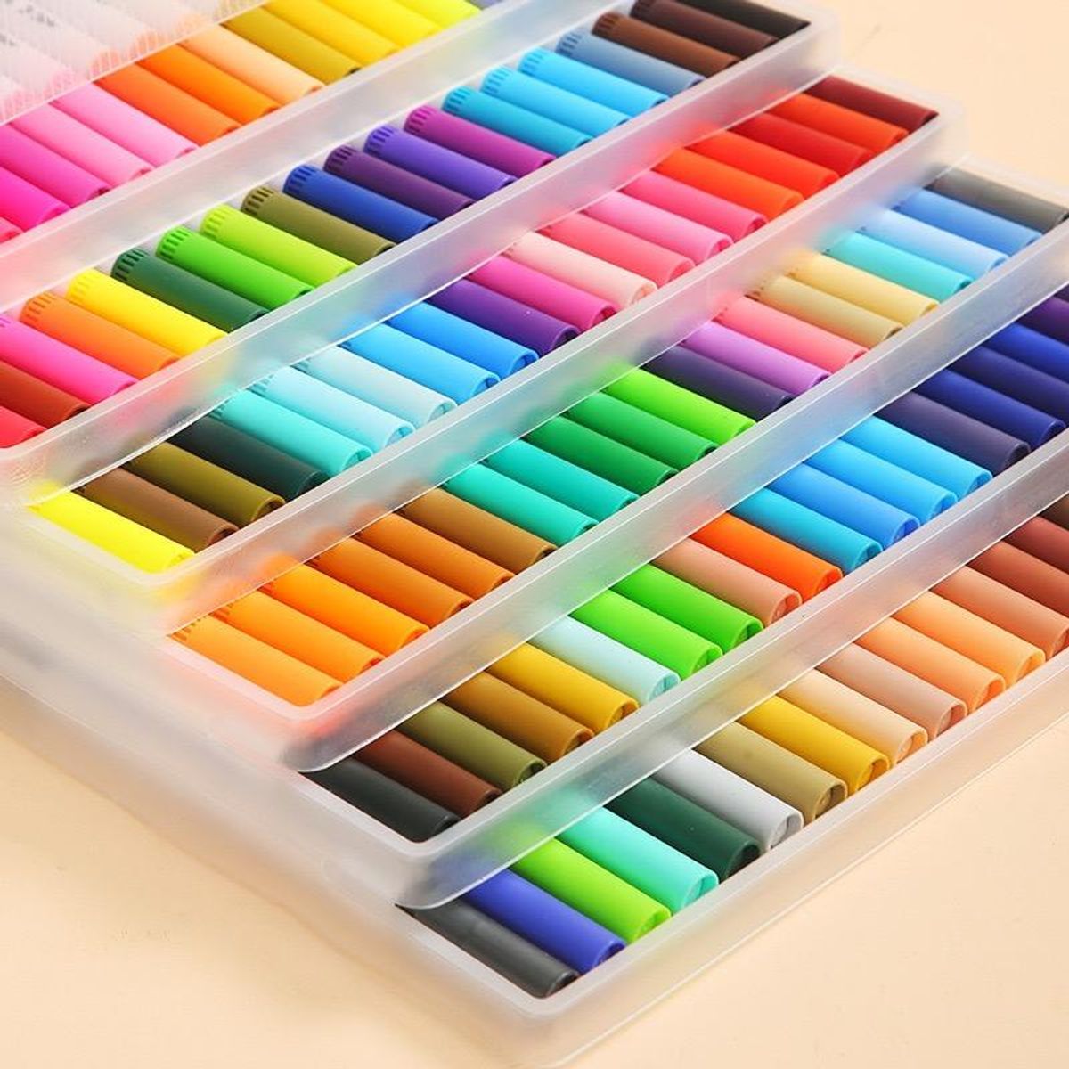 GENERICO - Set de 60 Plumones Pincel Brush Doble Punta Creativos