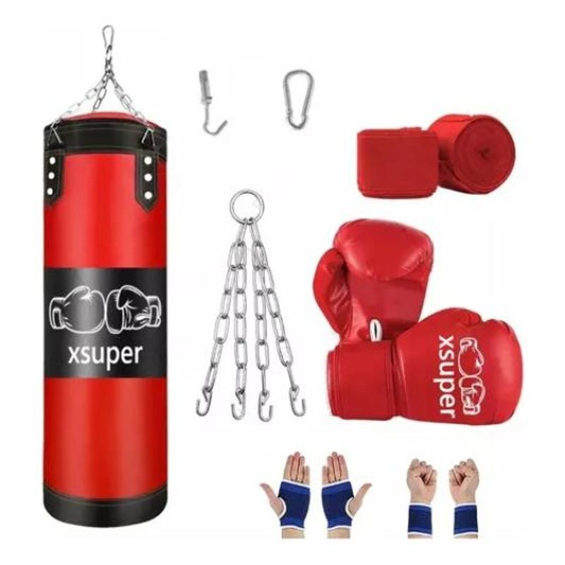 GENERICO - Kit de Boxeo completo con Saco de Arena y Guantes Reforzados