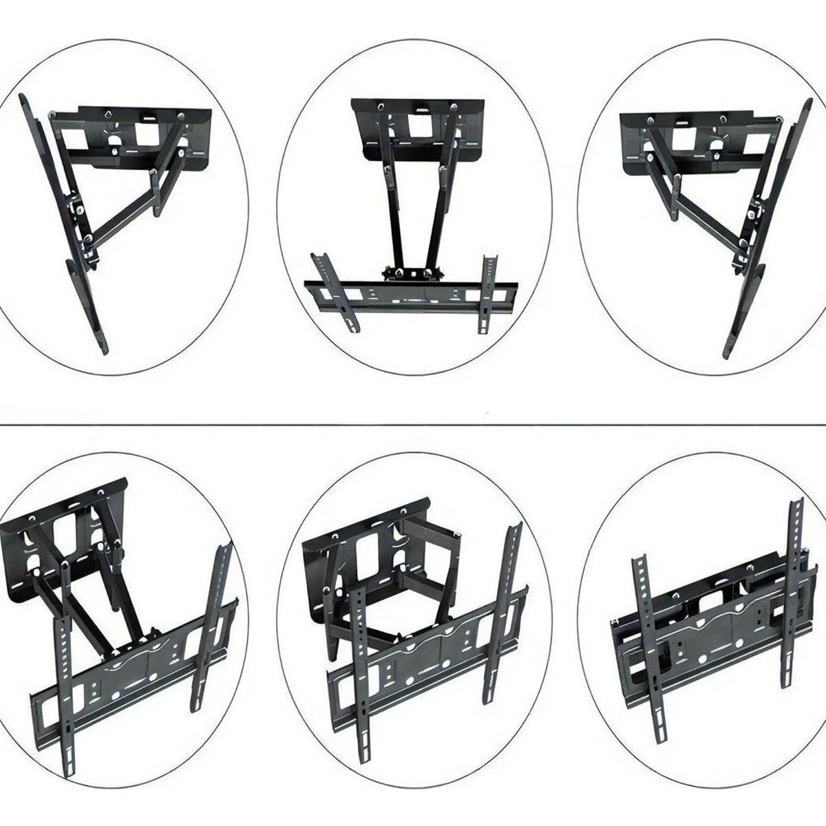 GENERICO - Soporte Doble Brazo Articulado para TV de 32 a 70 Negro