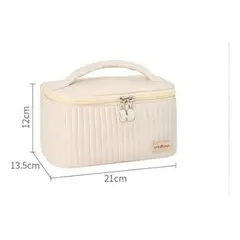 GENERICO - Bolso Organizador de Maquillaje con Diseño Marmolado Rosa