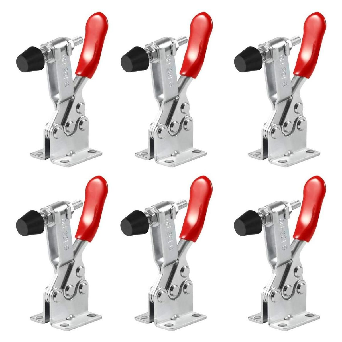 GENERICO - Juego de 6 Abrazaderas de Palanca con Sujeción Fuerte 90kg