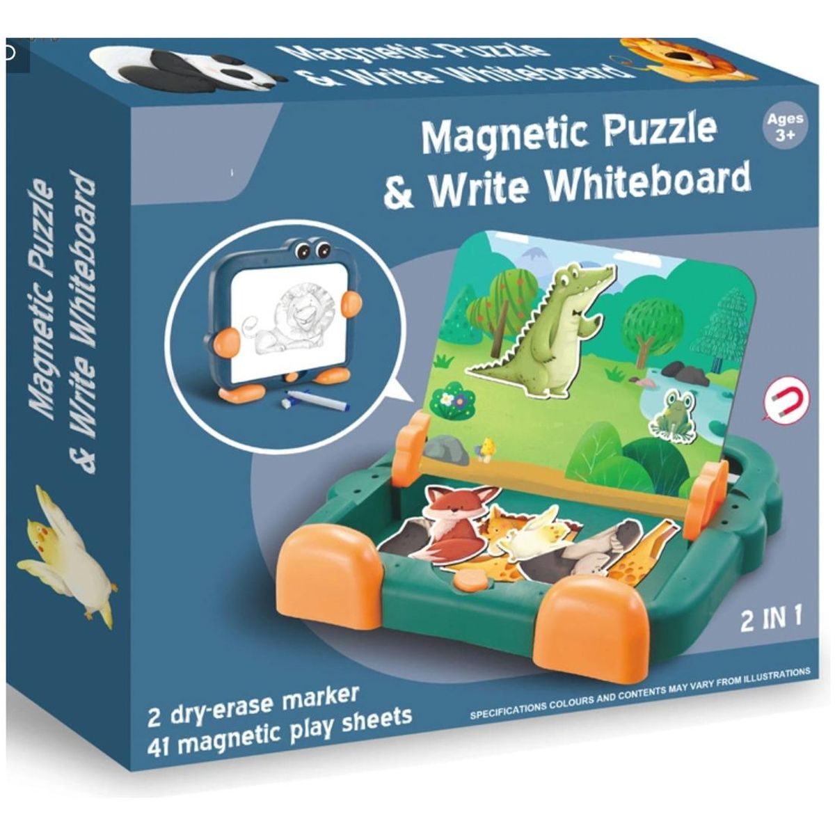 GENERICO - Pizarra Magnética Infantil 2 en 1 Juego Educativo Divertido