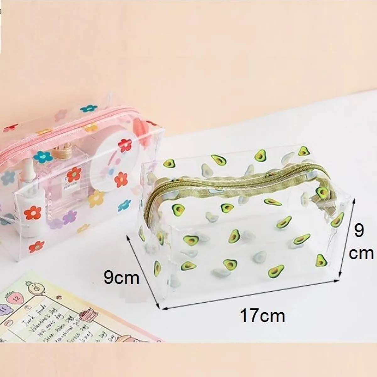 GENERICO - Estuche Transparente Multifuncional para Cosméticos y Más