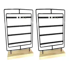 GENERICO - Exhibidores Giratorios de Metal Negro para 80 Aros en Pack