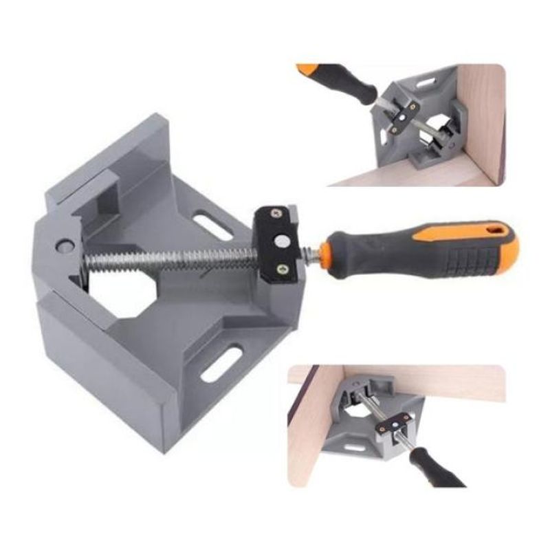 GENERICO - Prensa Esquinera Ajustable de Aluminio para Madera 68mm