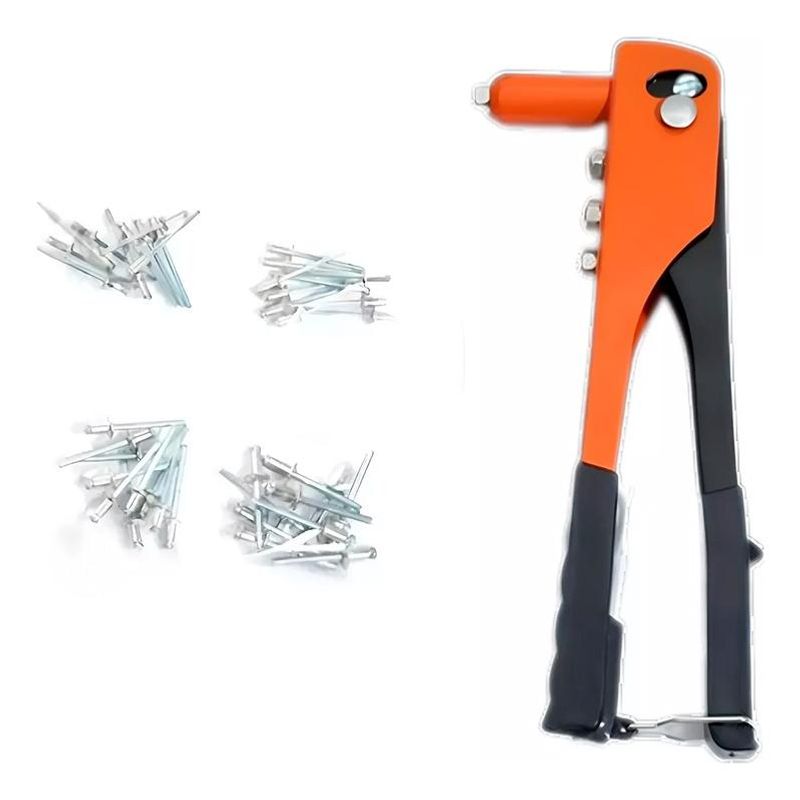 GENERICO - Remachadora Manual Ergonómica con Boquillas Intercambiables