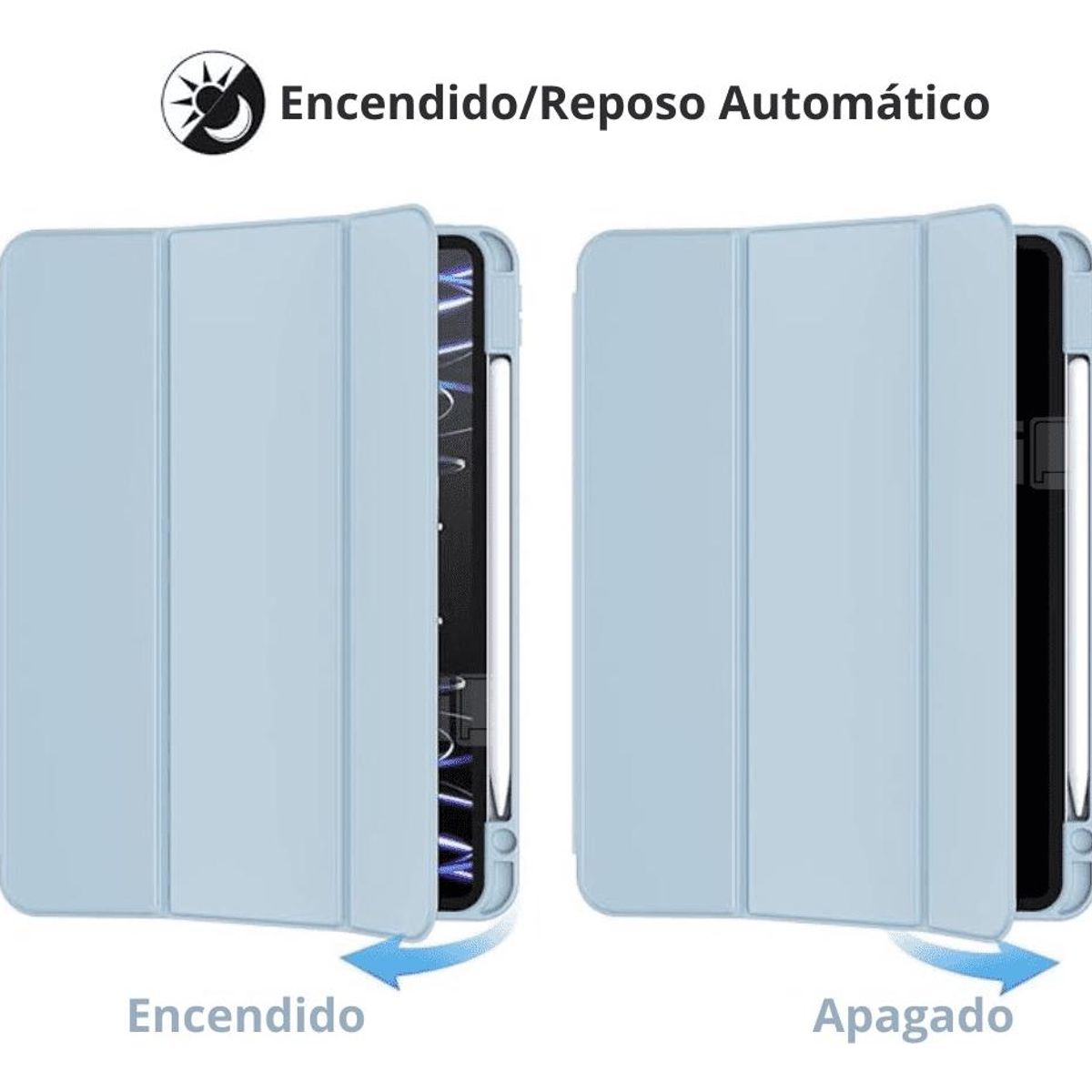 GENERICO - Funda Protectora Inteligente con Soporte y Ranura para Lápiz