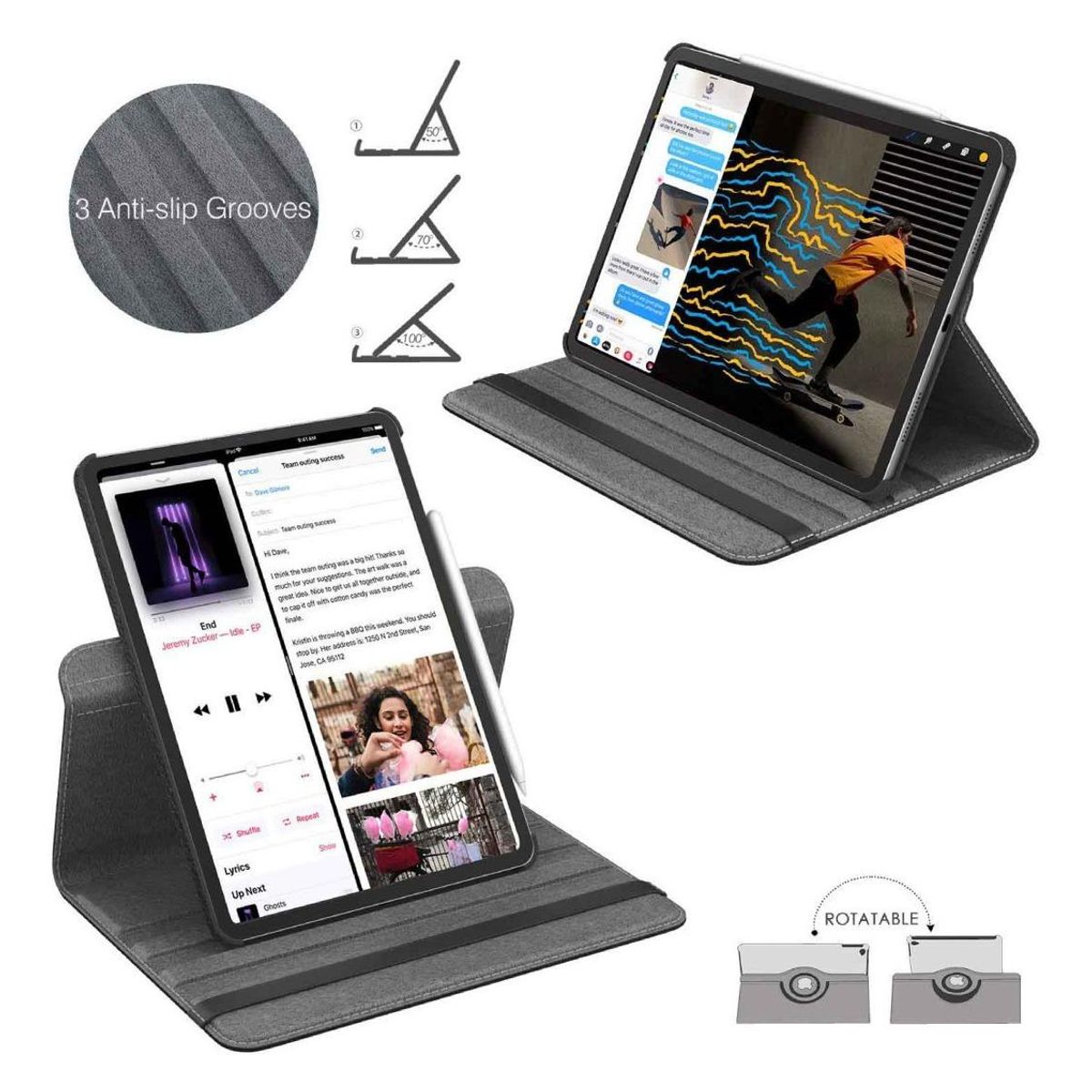 GENERICO - Funda Giratoria 360° para Lenovo M10 de 101 con Protección