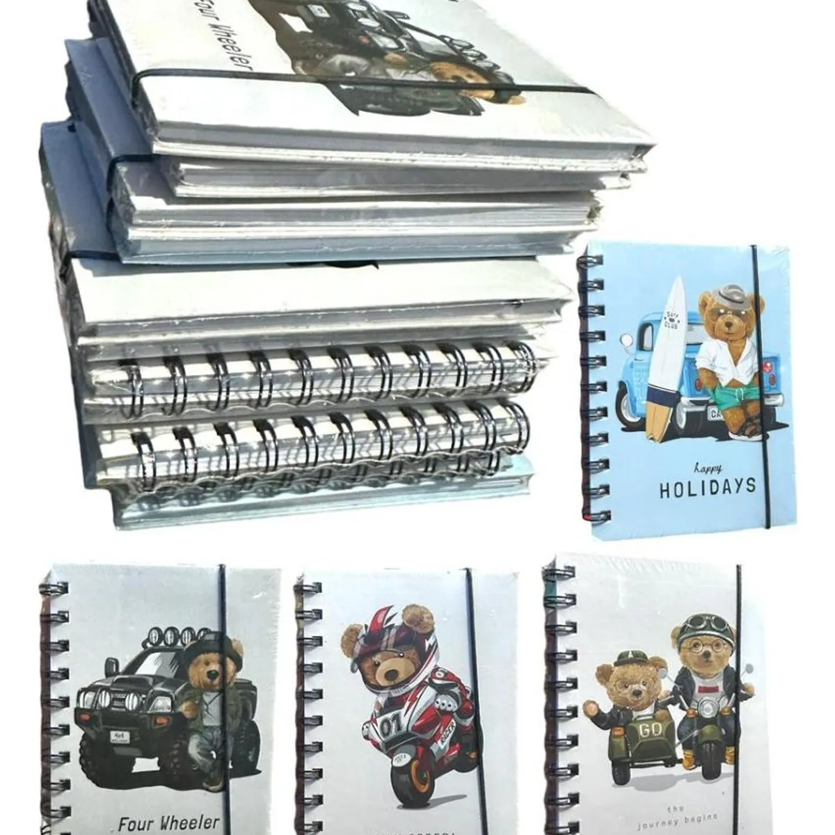 GENERICO - Libreta Lineal de Notas con 80 Hojas Diseño Oso 2 Unidades