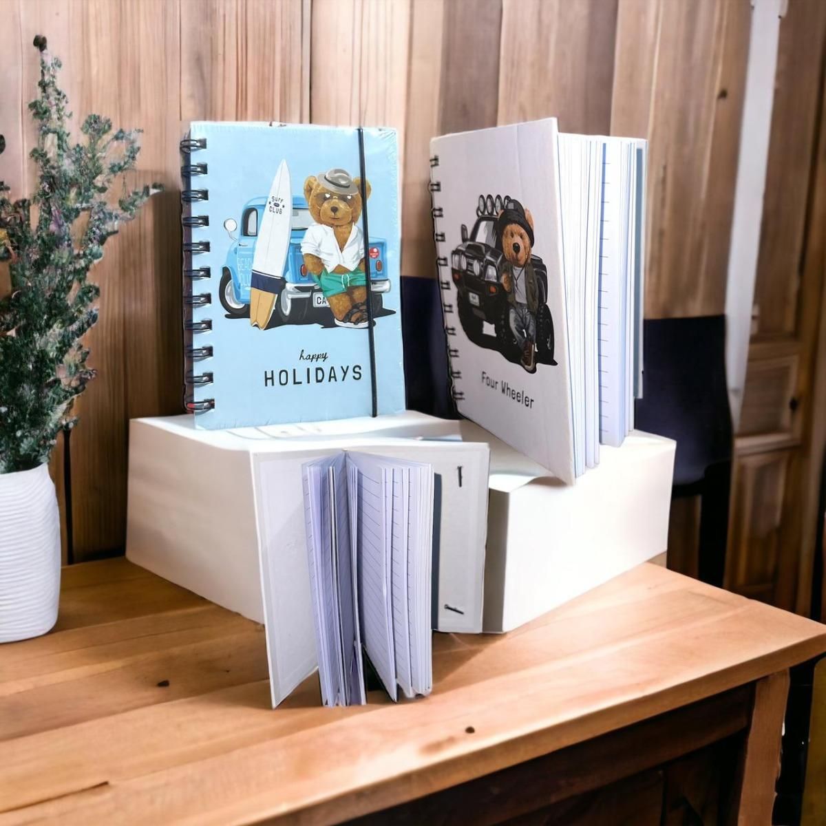 GENERICO - Libreta Lineal de Notas con 80 Hojas Diseño Oso 2 Unidades