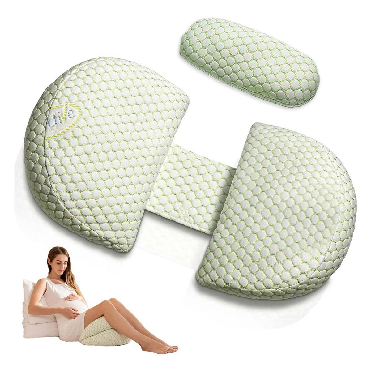 GENERICO - Almohada Ajustable Suave para Embarazo y Lactancia