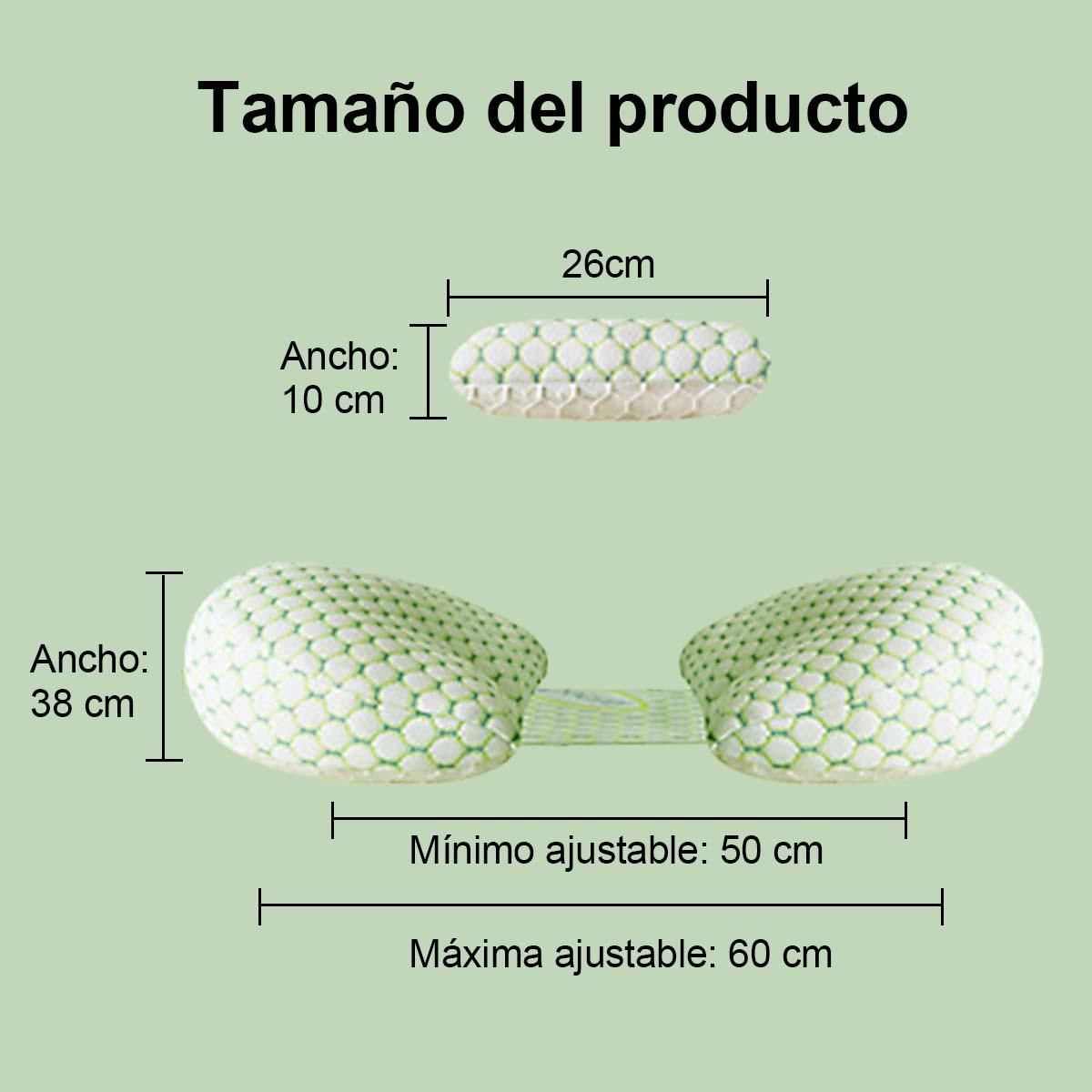 GENERICO - Almohada Ajustable Suave para Embarazo y Lactancia