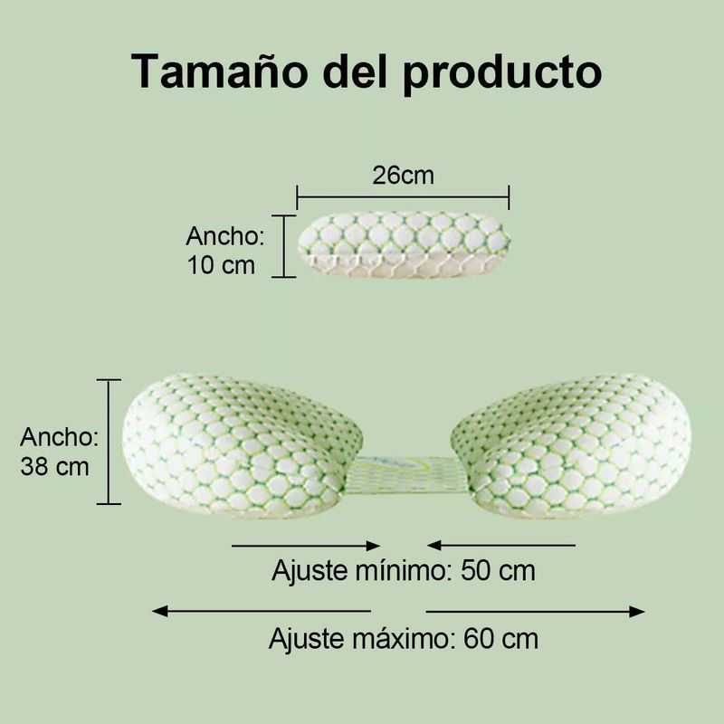 GENERICO - Almohada Ajustable para Embarazo Soporte Ergonomómico 60 cm