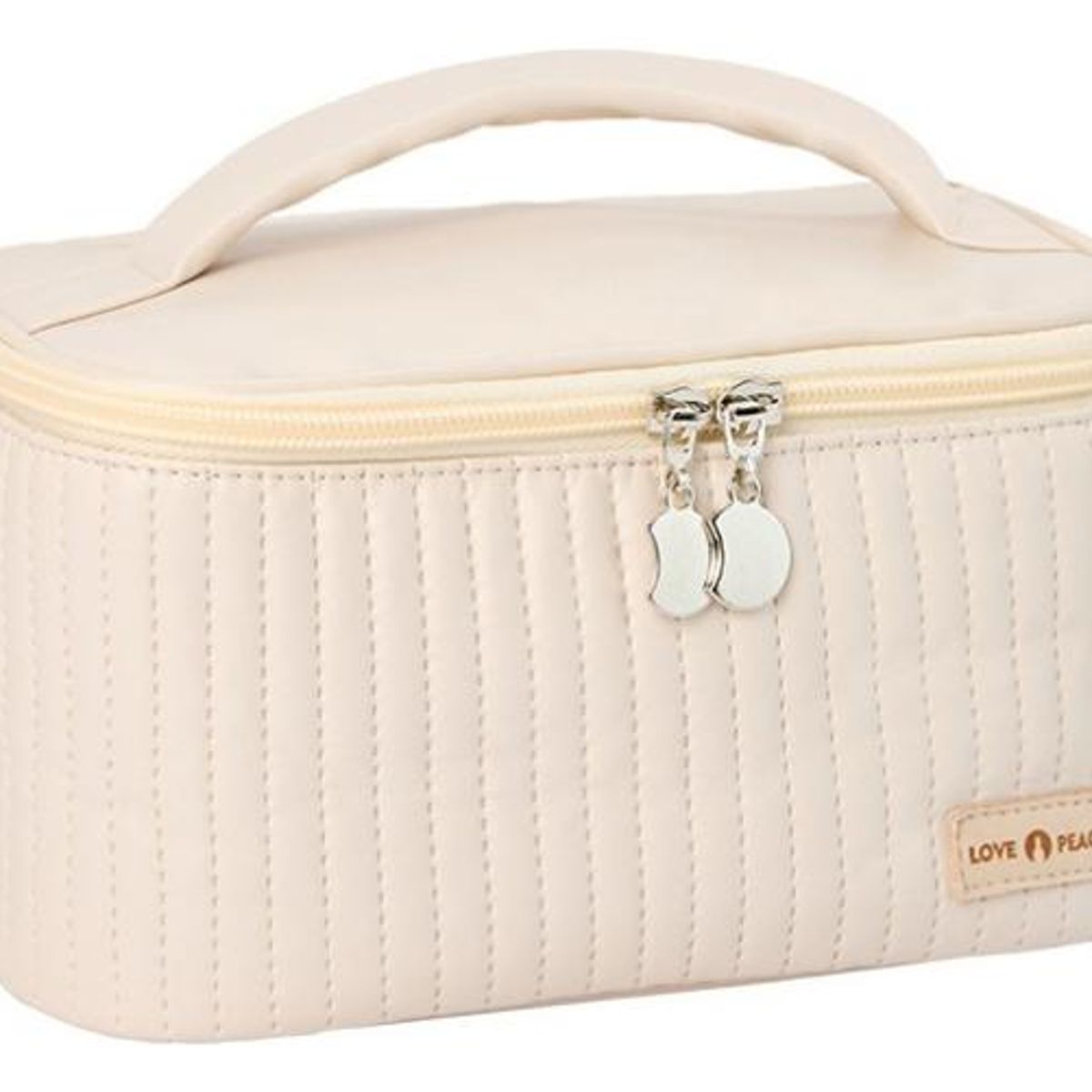 GENERICO - Bolso organizador de maquillaje rosado ligero y portátil