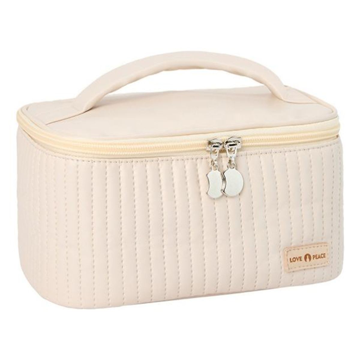 GENERICO - Bolso organizador de maquillaje rosado ligero y portátil