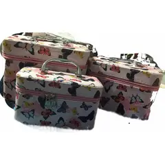 GENERICO - Neceser Cosmético con Espejo y Joyeros de Diferentes Tamaños