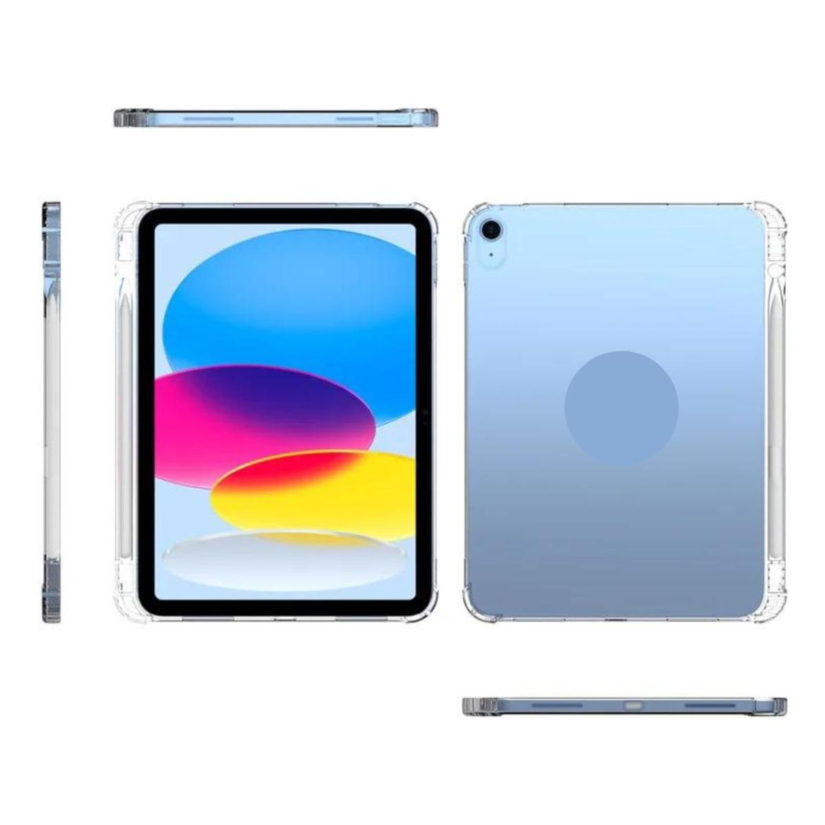 GENERICO - Carcasa Silicona Transparente con Soporte para Lápiz iPad Air