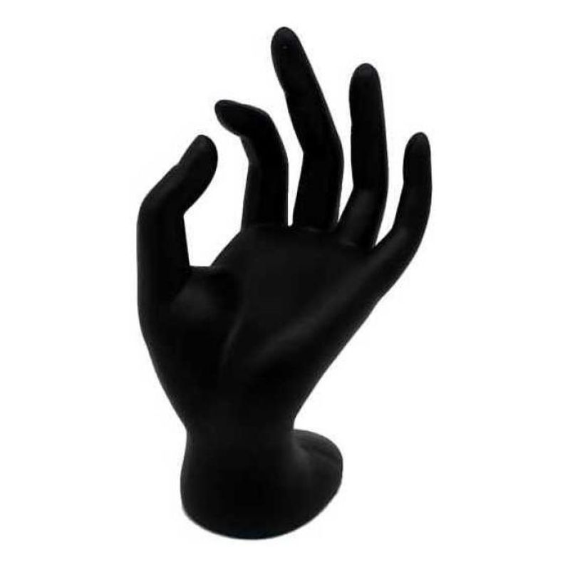 GENERICO - Soporte Elegante de Acrílico para 5 Anillos en Color Negro