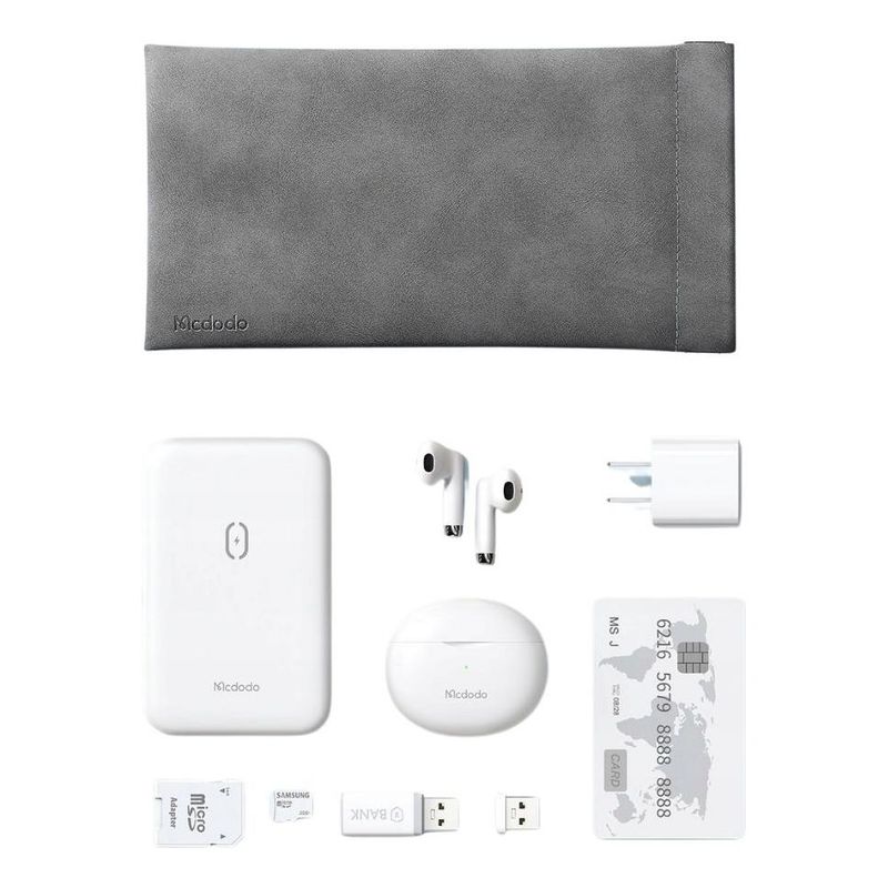 GENERICO - Funda Negra Compacta para Organizar Audífonos y Cables