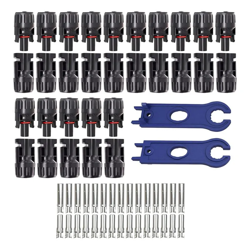 GENERICO - Conectores MC4 Macho y Hembra para Cables Solares - 15 Pares