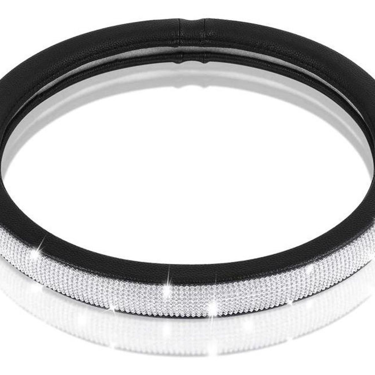 GENERICO - Funda de Volante Elegante con Brillantes para Automóvil