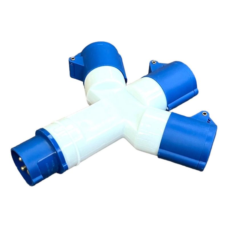 GENERICO - Enchufe Industrial Triplicador de 16A y 220V para Conexión