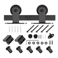 GENERICO - Kit de Herrajes para Puerta Corredera de Vidrio Estilo Granero