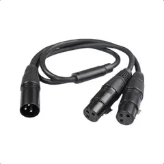 GENERICO - Divisor XLR en Y para Conexión de Micrófonos Balanceada 50 cm