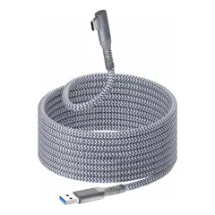 GENERICO - Cable USB 32 A-C Encordado de 5m para VR y Carga Rápida
