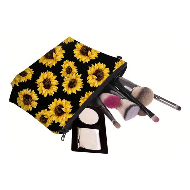 GENERICO - Organizador Espacioso de Cosméticos Floral e Impermeable