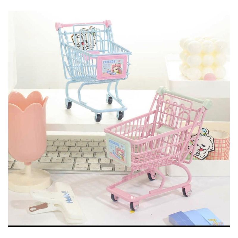 GENERICO - Mini Carrito Juguete Multiusos para Escritorio Rosado